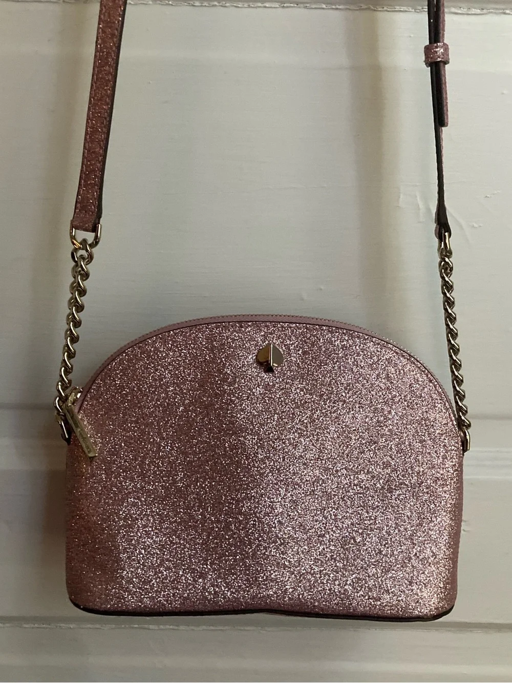 NWOT Kate Spade Glitter Pastel Pink Crossbody Shoulder Bag